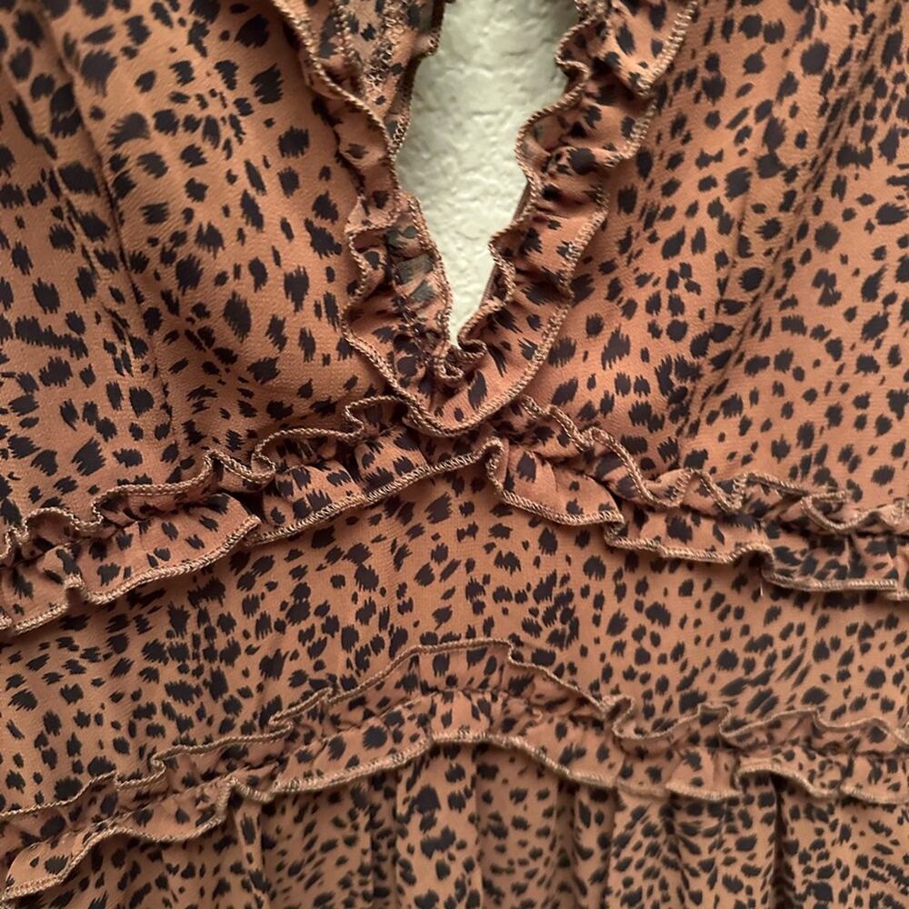 Leopard Print Ruffle Dress - Picture 5 of 8